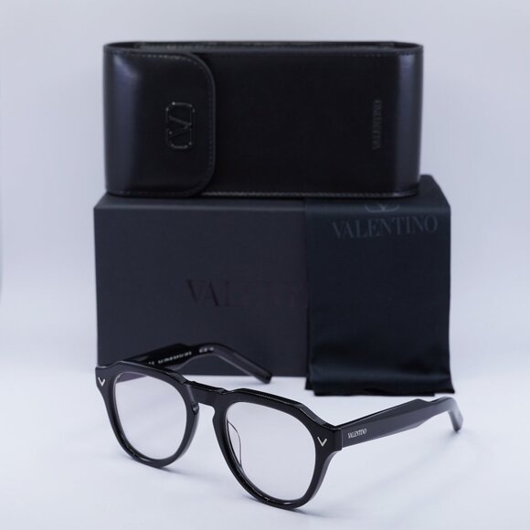 Valentino V-TALE II VLX-139A Aviator Eyeglasses 52mm - Shiny Black - Picture 1 of 11